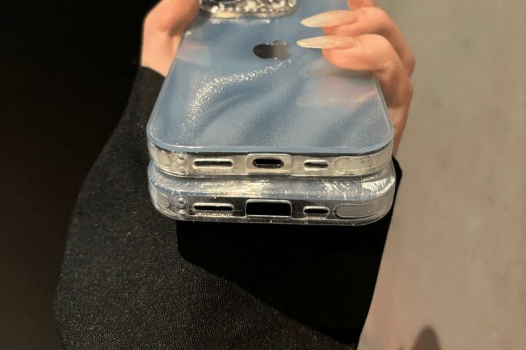 Custodia di lusso di alta qualità con texture di sabbia liquida compatibile con iPhone 16 Pro Max, iPhone 15/14, copertura completa antiurto 13_voghion.com