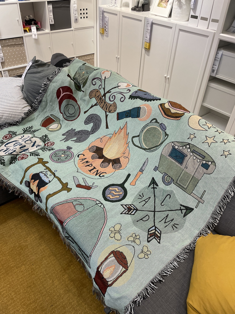 camping camping sofa teppetrekk teppe teppe lommelykt grønn_voghion.com