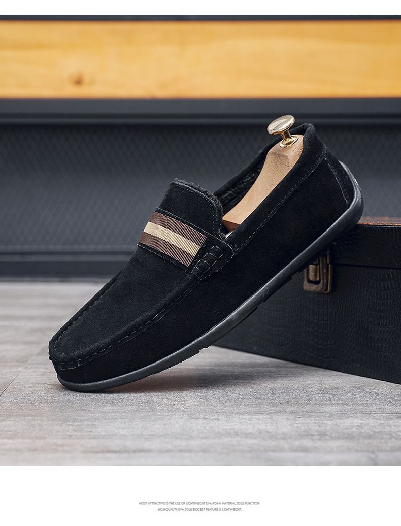 SHLIANG Scarpe casual da uomo in velluto con suola piatta e slip-on, traspiranti, comode, comode, di grandi dimensioni, con cuciture resistenti X0025_voghion.com