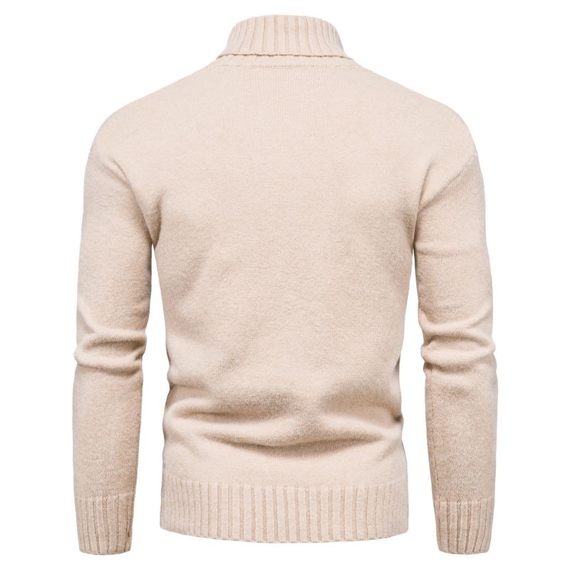 Tricots pour hommes col roulé mode pull à manches longues base_voghion.com