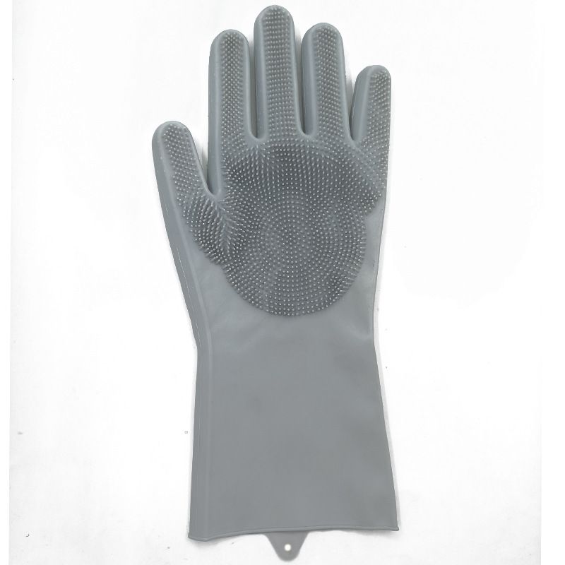 Silicone Household Waterproof Kitchen Cleaning Tool Durable Anti-scald Dishwashing Gloves_voghion.com