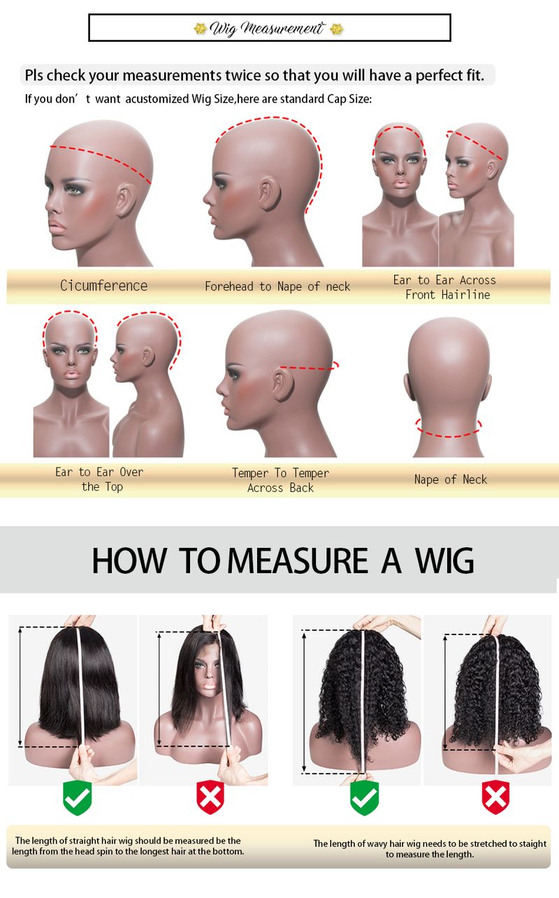 Vorgeschnittene Spitze Ingwer/Braun Highlight Farbe Kurzwellige Echthaarperücke für schwarze Frauen 13x4/5x5 Glueless Wave Perücke vorgezupft_voghion.com