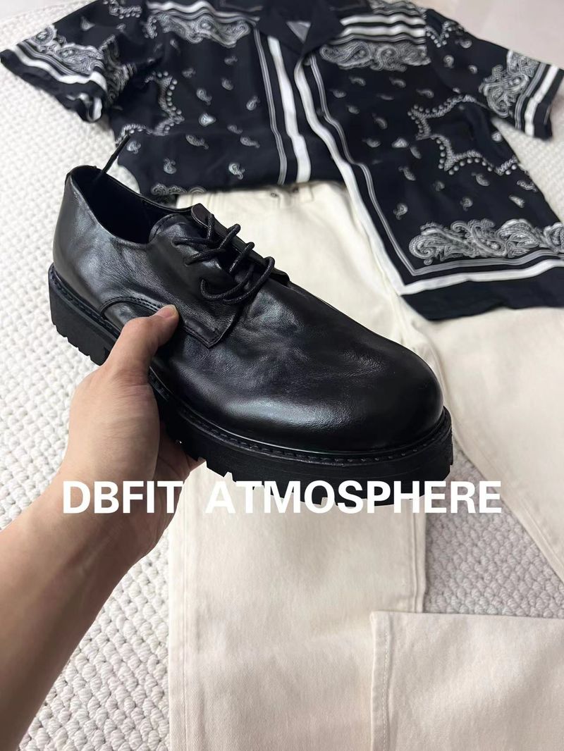 Horse Skin Washed Casual Odlight Distressed Micro Pleated Shoes For Four Seasons_voghion.com