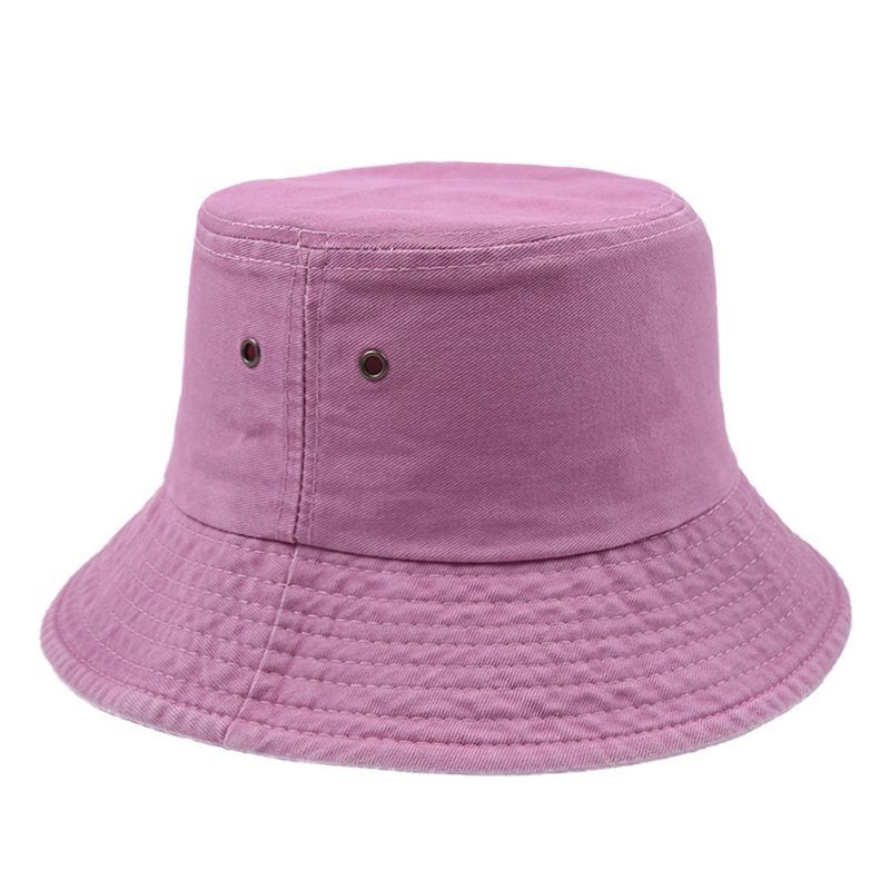 Chapéu de balde retrô lavado popular, simples, moderno, masculino e feminino, versátil, dobrável, jeans, chapéu de bacia, moda_voghion.com