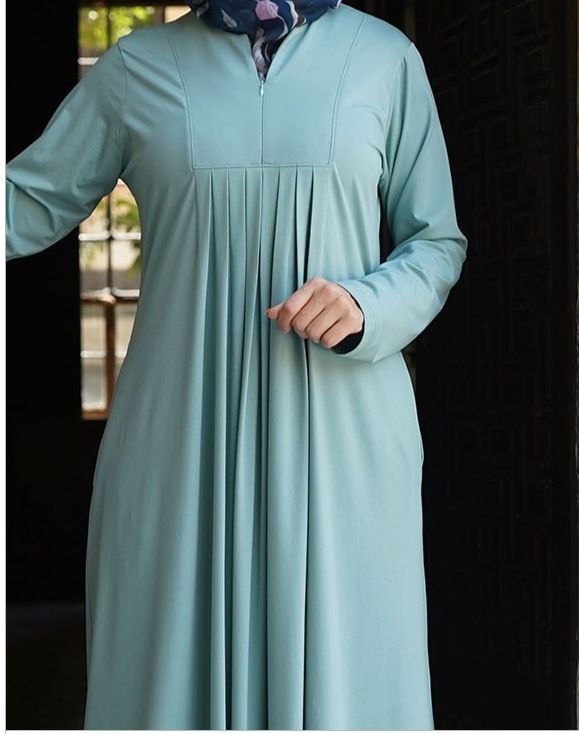 2025 Frühling und Herbst Invisible Zipper Plissee Fashion Langen Rock Muslimischen Robe_voghion.com