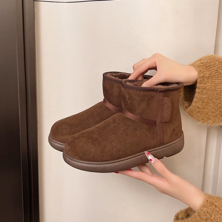 Neue Winterstiefel für Damen mit hoher Zehenpartie, Fleecefutter, dicker Sohle, rutschfest, warm und ideal für Nordostchina_voghion.com