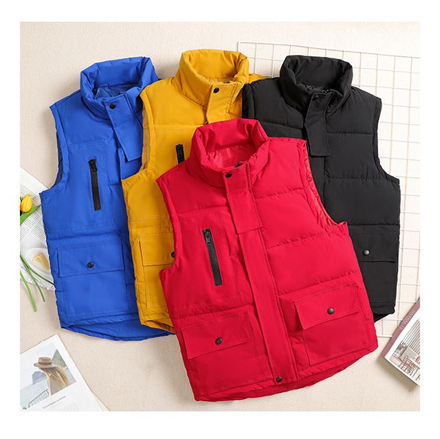 Gilet matelassé unisexe brodé avec logo personnalisé – Veste de travail légère et chaude pour l'image de marque de l'entreprise_voghion.com