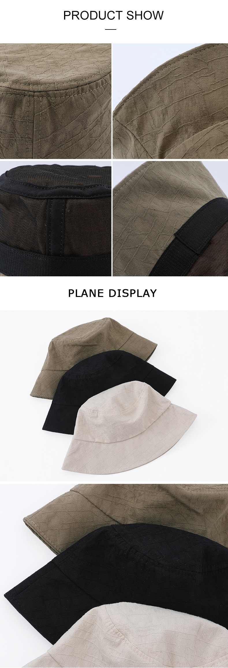 Dünner Fischerhut für Frühling und Sommer, Sonnenschutz-Beckenhut für Herren und Damen im Freien, einfarbiger Sonnenschutzhut für Erwachsene, atmungsaktiver, lässiger Eimerhut_voghion.com