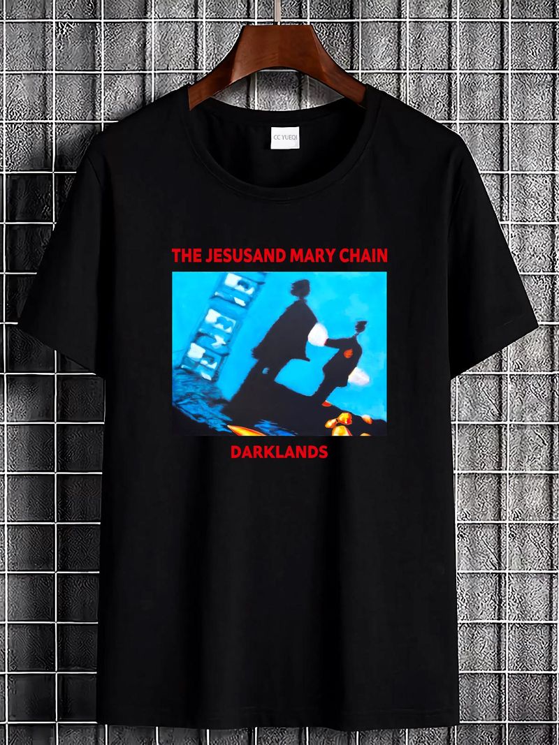 Camiseta Darklands de Jesus And Mary Chain KL2695, ropa de calle para hombre, elegante, elástica, de diseñador, suave, cómoda y a la moda._voghion.com
