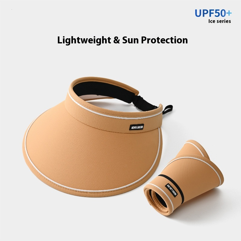 Große, leere Oberseite, Hut für Damen, Sommer-UV-Schutz für das Gesicht und umklappbarer Sonnenhut, faltbar unter einer Banane_voghion.com