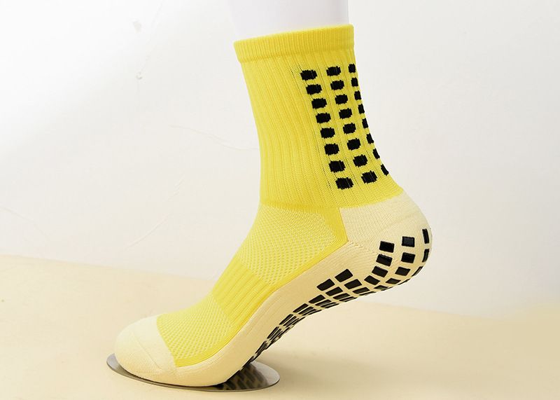 Calzini da calcio da uomo in spugna con fondo spesso, calzini da calcio in rete traspiranti antiscivolo a pois, calzini da basket d'élite, da corsa_voghion.com