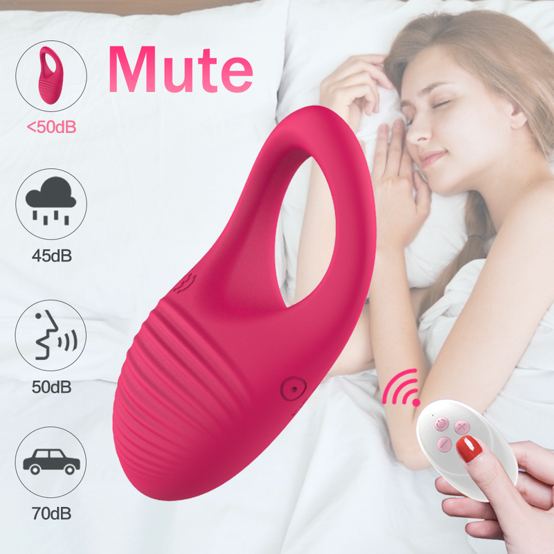 Kaukosäädin Langaton rengas Vibrator Clitoris Stimulation Sleeve for Ring Seksilelut miehille Miesten siveys_voghion.com
