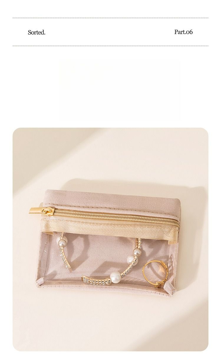 10 mini bolsas para guardar joyas, pendientes, anillos y pulseras. Bolsa transparente con cremallera para guardar y rematar joyas en viajes._voghion.com