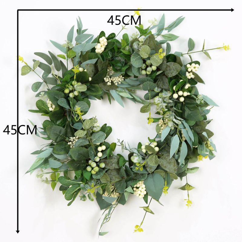 Festive & Party Supplies Spring Summer Garden Decoration Vine Ring Eucalyptus Wreath Simulation Eucalyptus Leaf Rattan Door Head Pendant_voghion.com