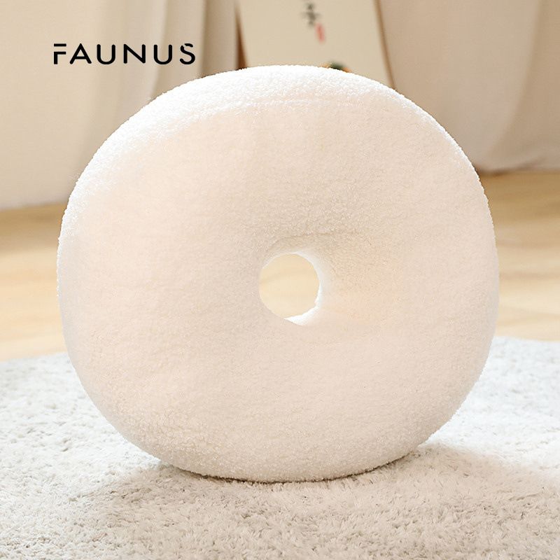 Coussin décoratif en peluche douce motif lune et boule (motif abstrait moderne, idéal pour un canapé-lit, un cadeau, une décoration d'intérieur, en velours)_voghion.com