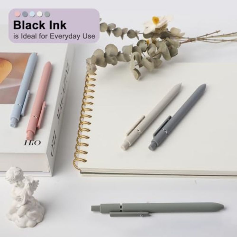 Gel Pens 5pcs 0.5mm Quick Dry Black Ink Fine Point Smooth Writing Pens HighEnd Series Ballpoint For Office School Supplies Mora_voghion.com