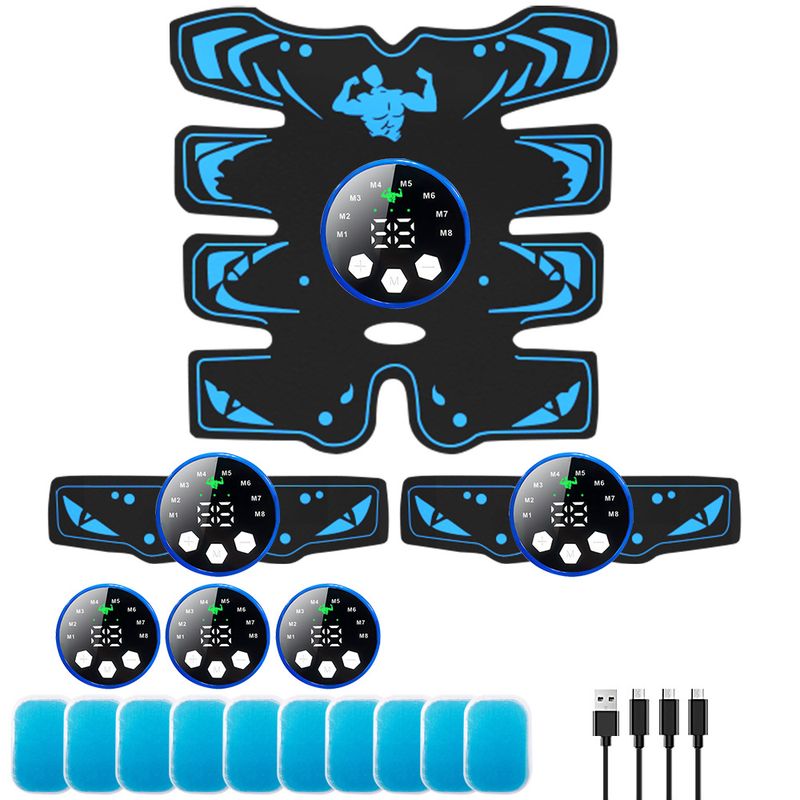 New Rechargeable Abdominal Muscle Patch Lazy Fitness Fat Burning Machine Trainer EMS Electronic Pulse Massager_voghion.com