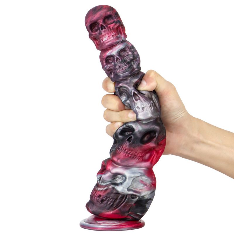 Dildo grande a forma di teschio di zucca, giocattolo sessuale per adulti, unisex, espansore anale manuale_voghion.com