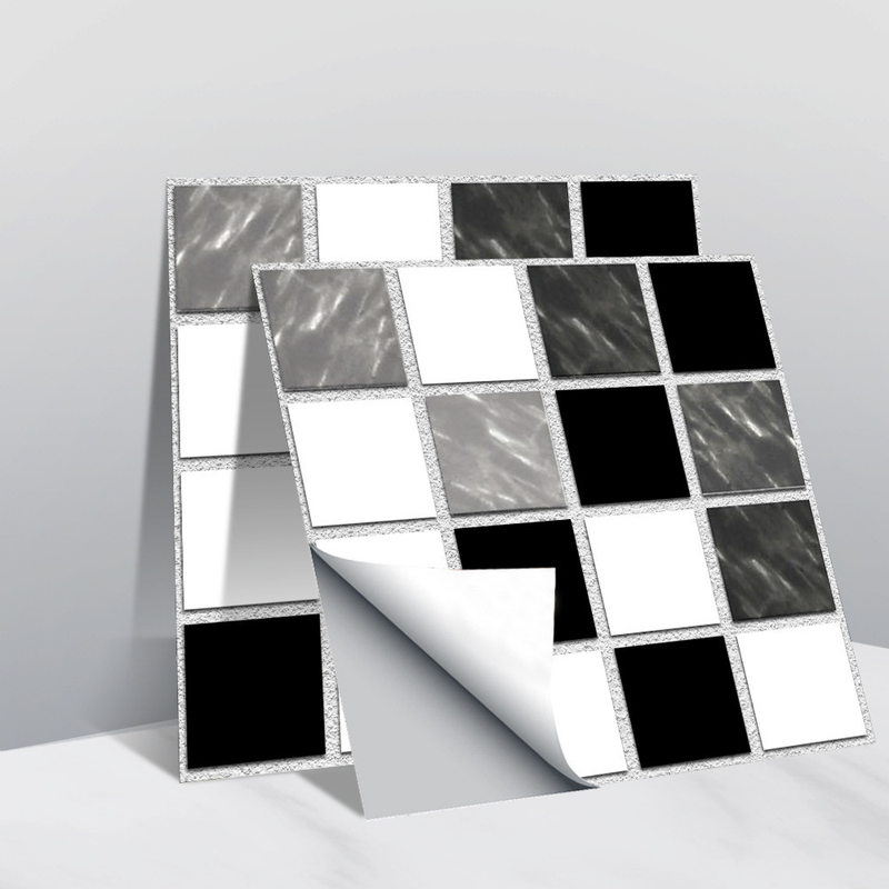 MSC077-0923D Mosaik Krystal Flise Klistermærke Glas Tile DIY Vandtæt selvklæbende vægklistermærke_voghion.com