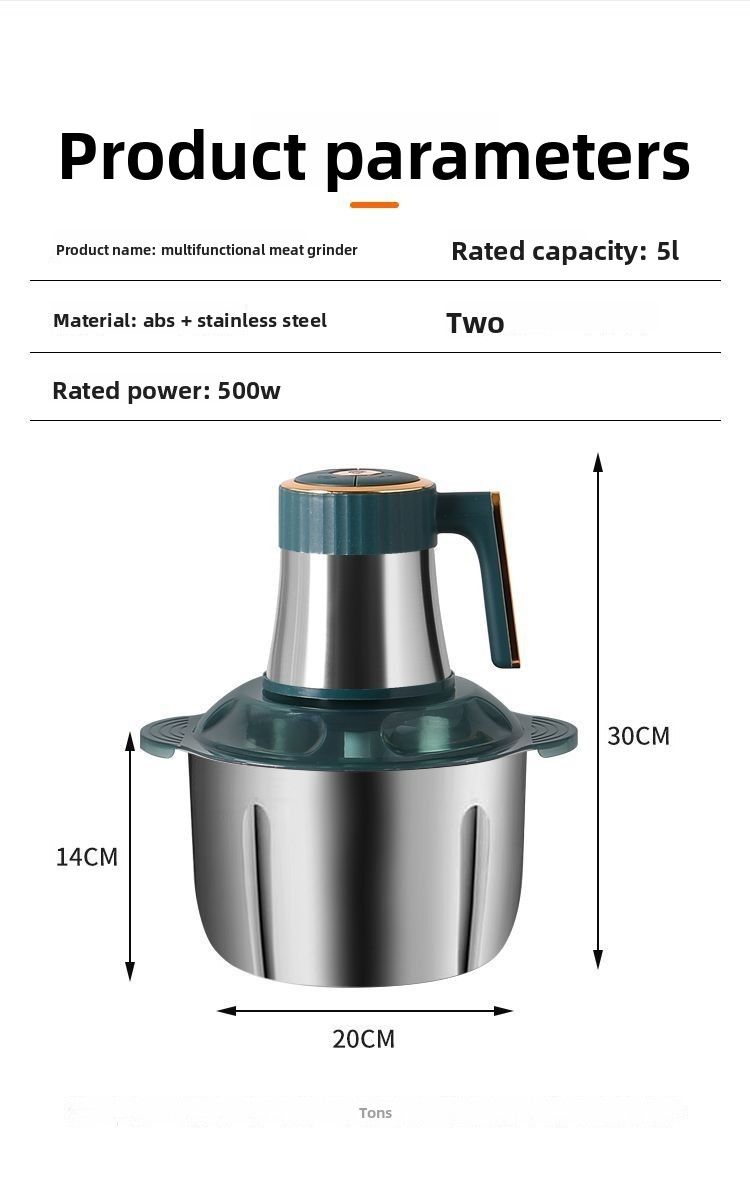 Electric Grinder Household Stainless Steel Multi-Functional Blender Can Knead Dough Juice Extractor Meat Mincer_voghion.com