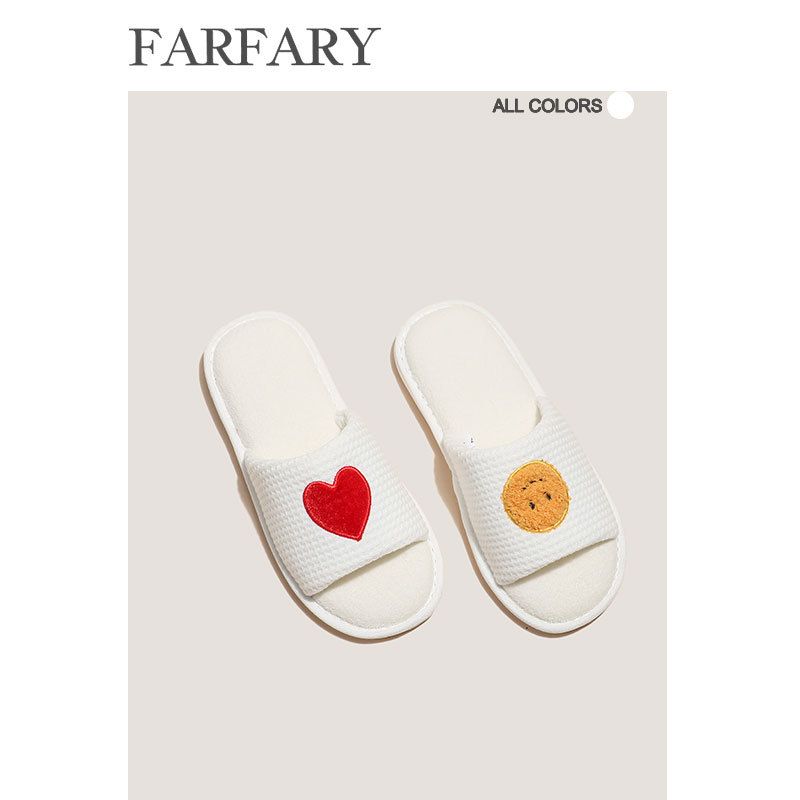 Nischendesign Lächelndes Gesicht Weiche Sohle Anti-Rutsch-Sandalenkissen Atmungsaktiv Mit Hochwertiger Inneneinrichtung Für Damen_voghion.com