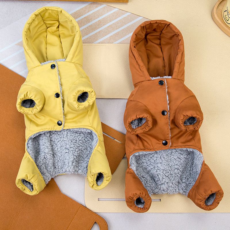 Warme Winterkleidung, verdickter Hundeoverall, Plüschjacke für kleine und mittelgroße Hunde, Kleidung für Chihuahuas, Yorkies, Haustiere von PawParty Store_voghion.com