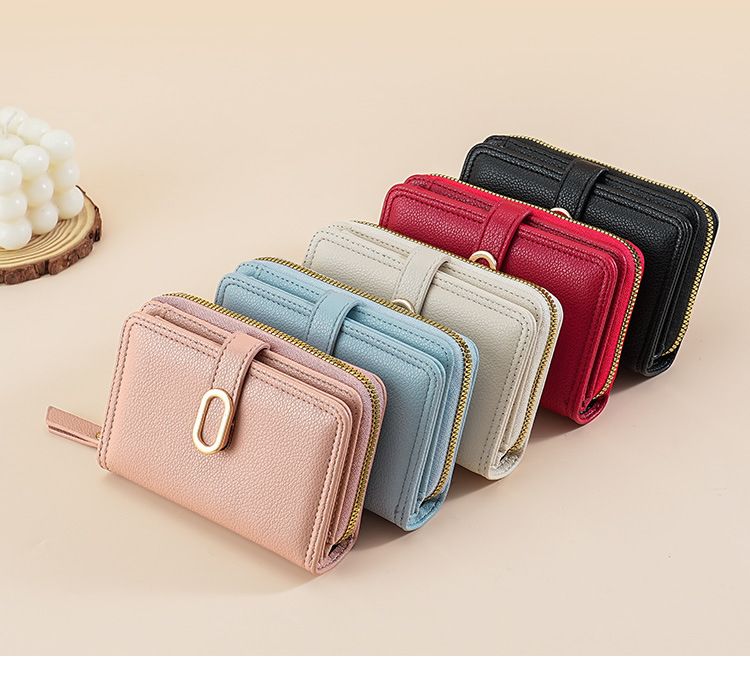 Purse Wallet Clutch Bag Women's Purse Zipper Coin Purse Lychee Print Multi-function Money Clip Large Capacity Card Bag For Women_voghion.com