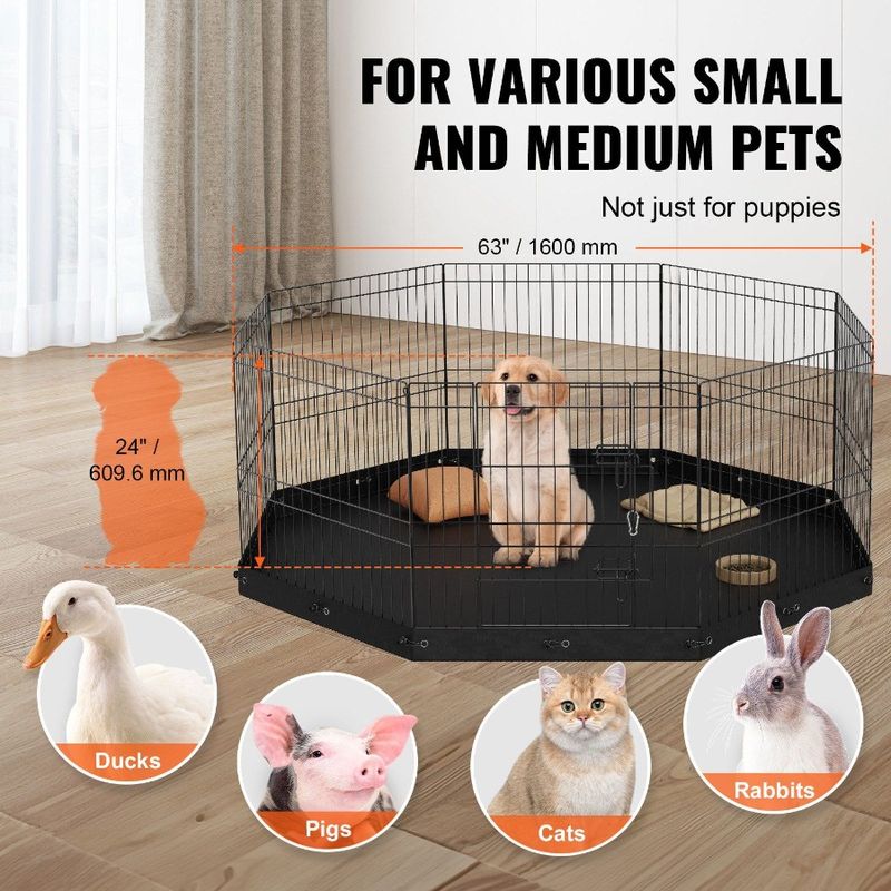 Exercise Foldable Pad Bm Crate Dog Fence Indoor With O Stakes 8 Pet Panels 24 Metal Playpen Pen H With Ground Dog Kennel Puppy_voghion.com