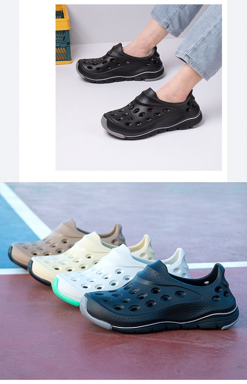 Herrenschuhe Sommer 2023 neue High Top Gartenschuhe trendige Lochschuhe Damen weiche Sohle atmungsaktive Outdoor-Strandschuhe Watschuhe_voghion.com