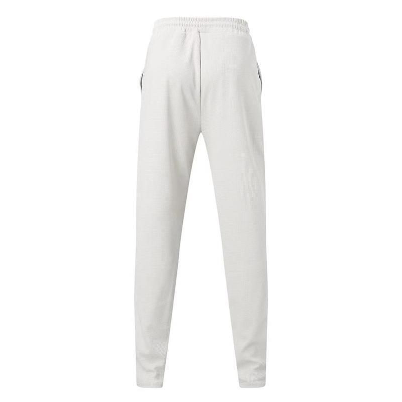 Outono e inverno novo terno casual, manga waffle calças compridas conjunto de duas peças, terno masculino_voghion.com