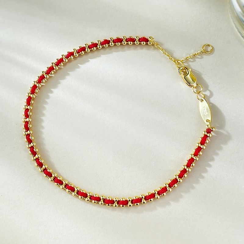 Brățară franceză roșie cu frânghie, model zodiacal, argint pur, bijuterii pentru femei, model cu transfer_voghion.com