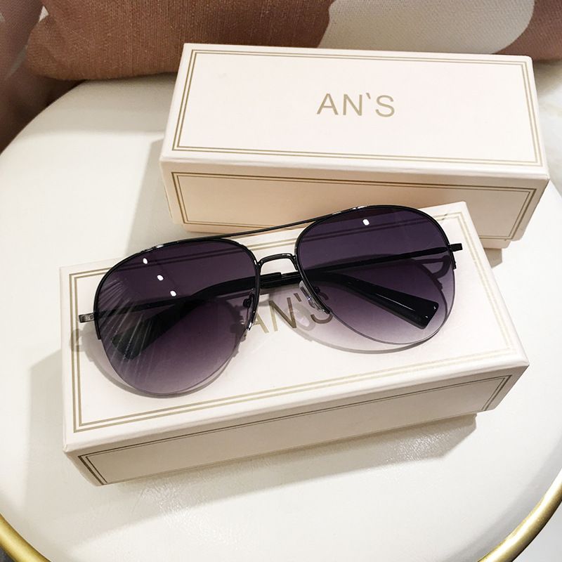 Brown Men High-End Polarized Sunglasses Driving Large Frame Aviator Big Face Sunshade Glasses For Women_voghion.com