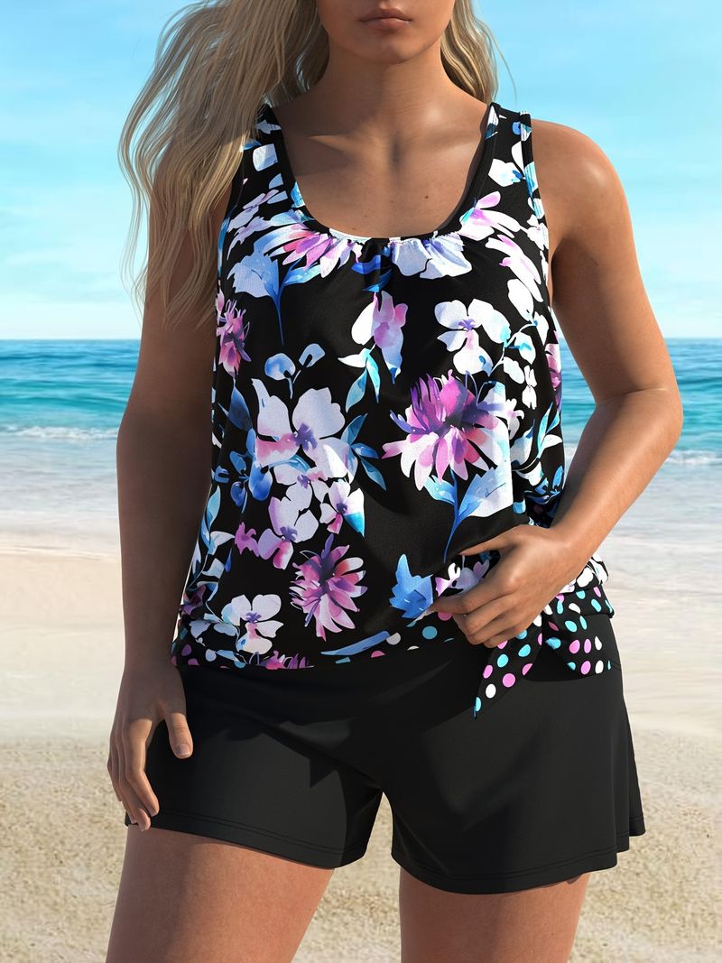 Women’s Clothing sexy sling plus size ladies split fashionable new tankini swimsuit suit_voghion.com