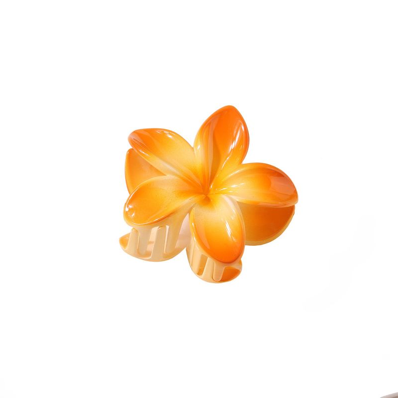 Forcina per capelli con fiore di colore sfumato, forcina per capelli con squalo, forcina per capelli con frangipani, per località balneari_voghion.com