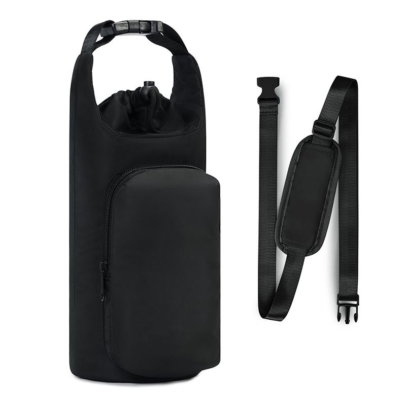 Bolsa feminina para garrafa de água com bolso para celular e alça de ombro ajustável_voghion.com