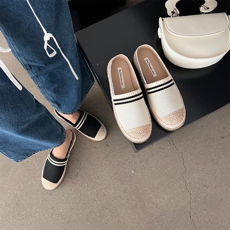 Pantofole da donna in stile francese, piccole e profumate, con suola spessa, da pescatore Lefu Muller, mezze pantofole per le vacanze estive_voghion.com