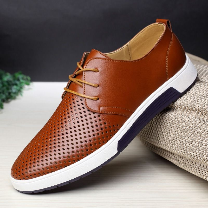 Maierdeng 2390 herren flache sommer mesh große 37-48 leder schuhe, männer_voghion.com