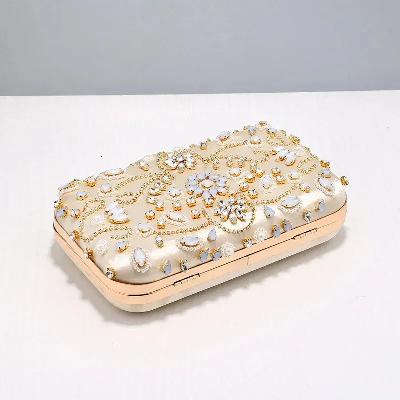 Borsa da sera con pochette a tracolla da donna con strass, perle di diamanti, borsa a tracolla, borsa per telefono, per feste 250529l_voghion.com