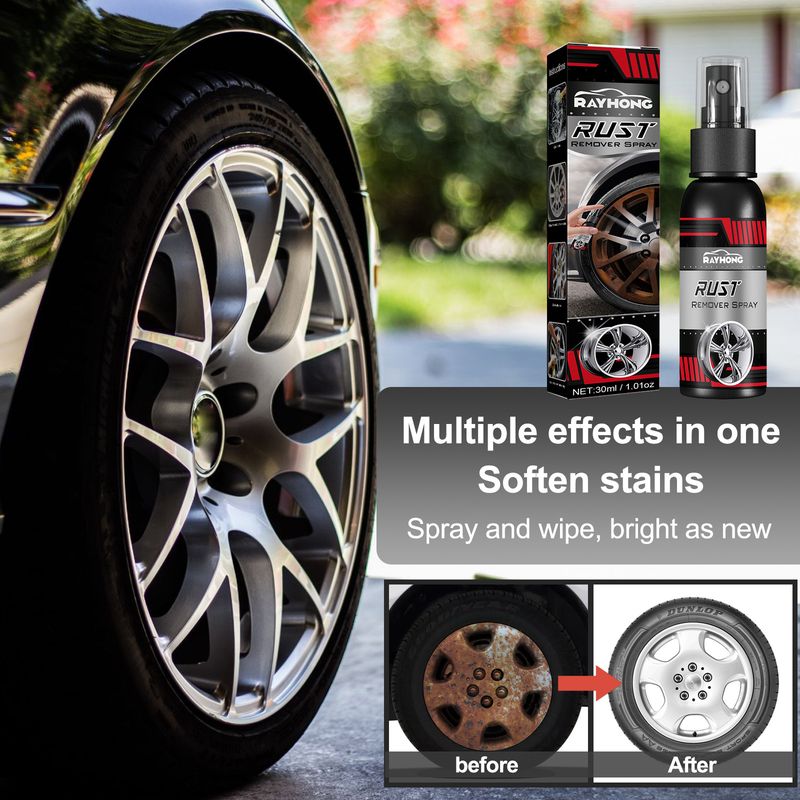 Rayhong Auto Wheel Rust Remover Auto Paint Rust Remover Brightener Rust Remover Conversion Agent_voghion.com