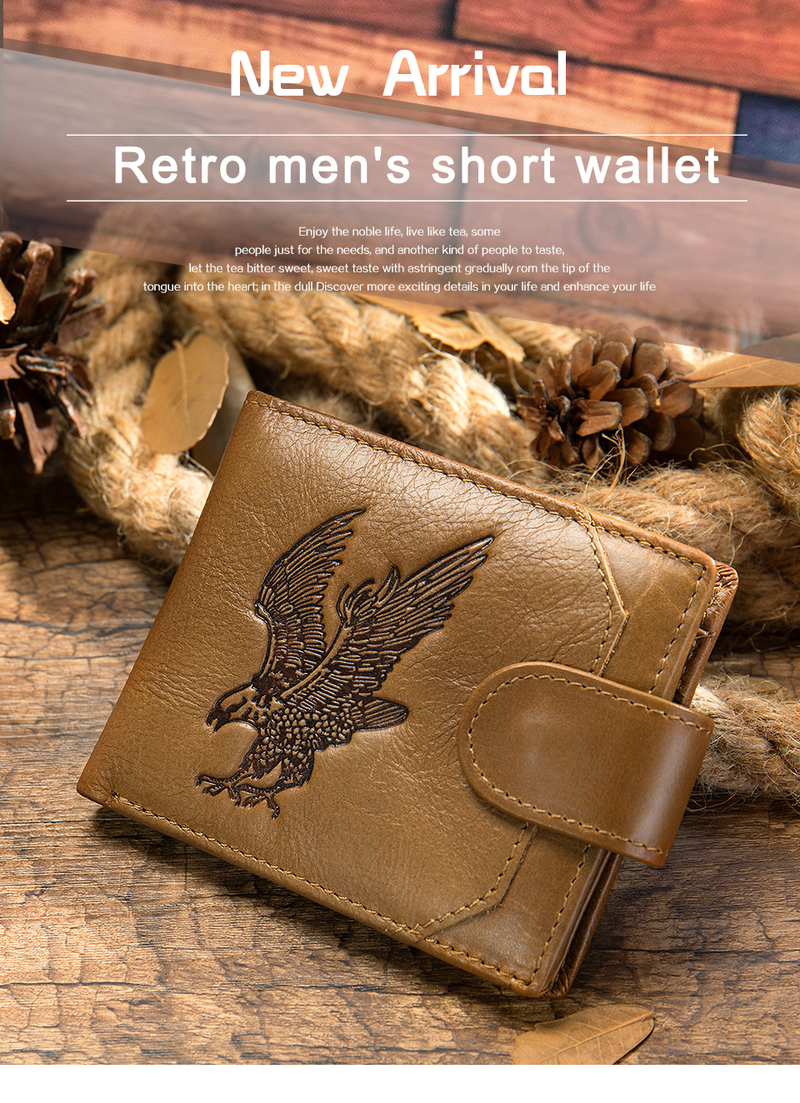 Luufan Leather Men's Wallet Genuine Leather Zipper Coin Hasp Short Purse Card Holder Purse For Man Clutch Wallets_voghion.com