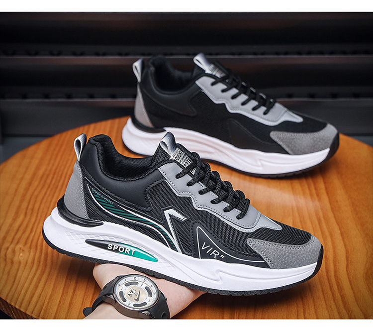 Gli studenti più popolari alla moda dell'autunno e dell'inverno iniziano la scuola National Tide Scarpe da uomo con doppia cucitura in pelle a rete Produttori W_voghion.com