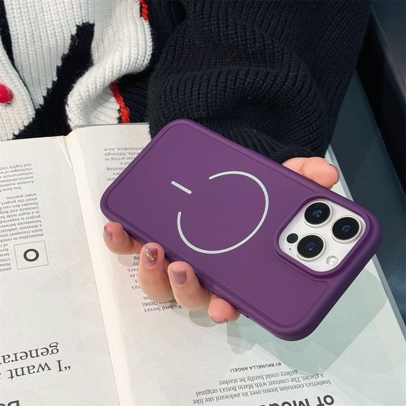 Funda magnética de silicona suave de lujo a prueba de golpes para iPhone 16, 15, 14, 13, 12, 11 Pro Max Plus con botón de control de cámara_voghion.com