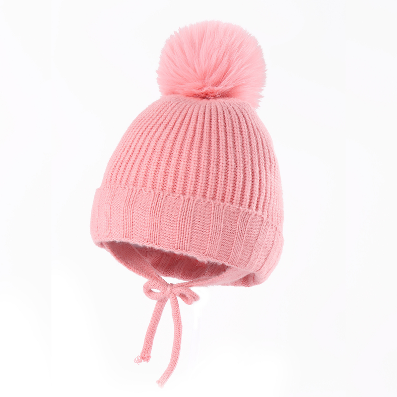 Vêtements pour bébé, protection auditive tressée et bonnet chaud en polaire pour bébé_voghion.com