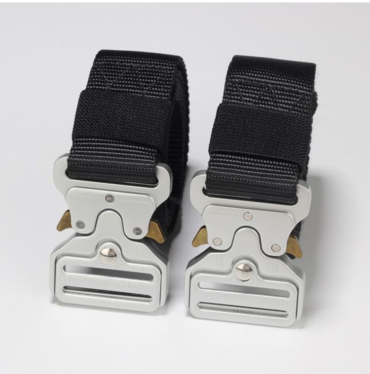 Cobra Pattern Nylon Buckle Personalized Woven Belt For Men Outdoor Special Forces_voghion.com