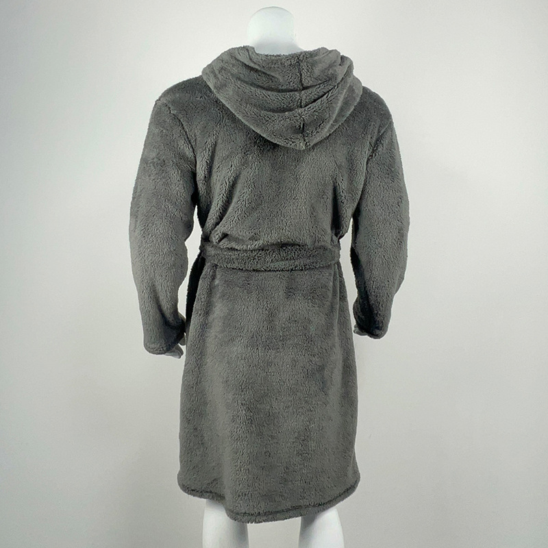 Herrenbekleidung 2024 Herbst und Winter neue Herren plus Samt dicke warme langärmelige Hauskleidung lässig einfache und bequeme Flanell-Bademantel_voghion.com