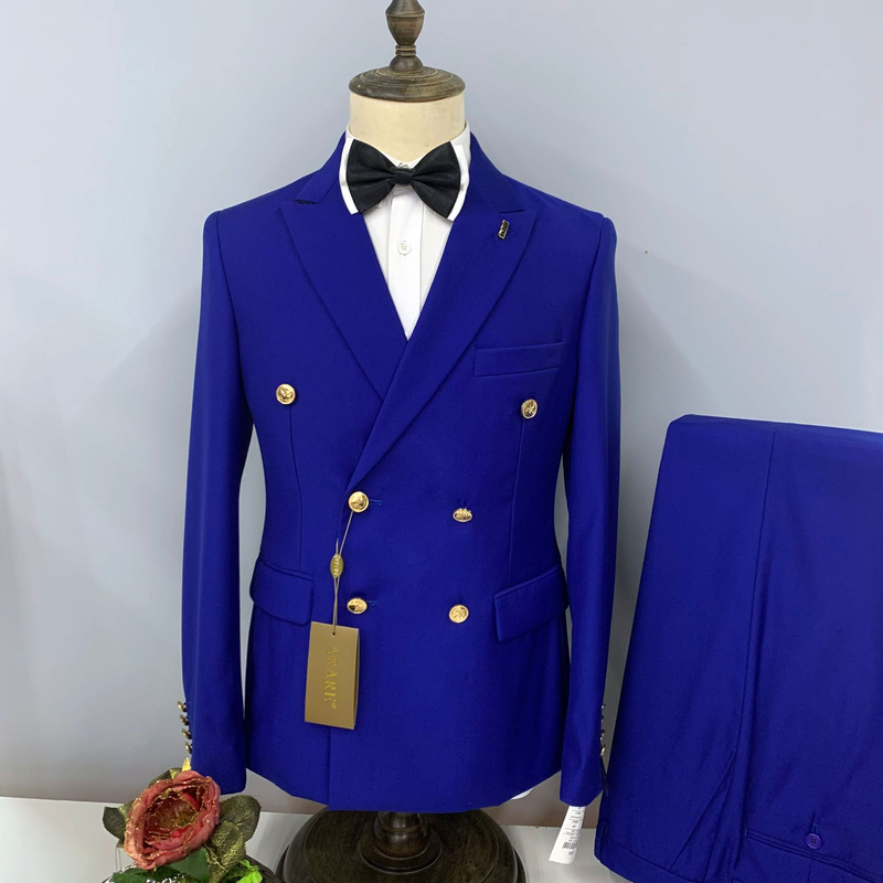 Roupas masculinas 2024 Novo terno masculino trespassado casamento negócios terno fino homem_voghion.com