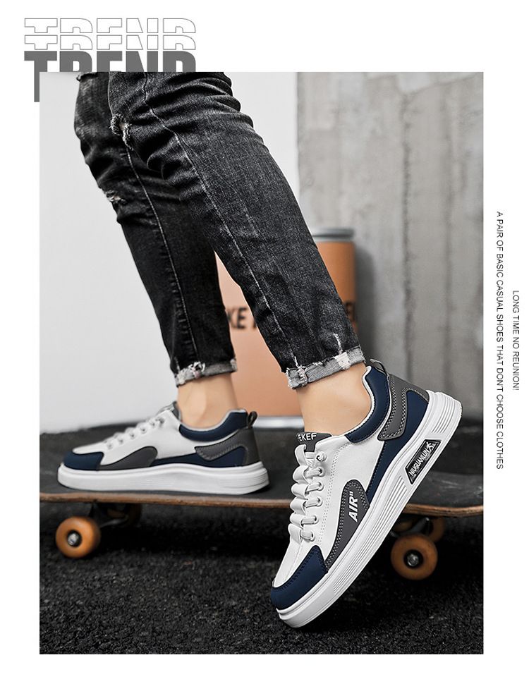 Lage sneakers voor heren met kleurblokkering - Ademende en lichtgewicht instappers voor dagelijks gebruik en buitenactiviteiten_voghion.com