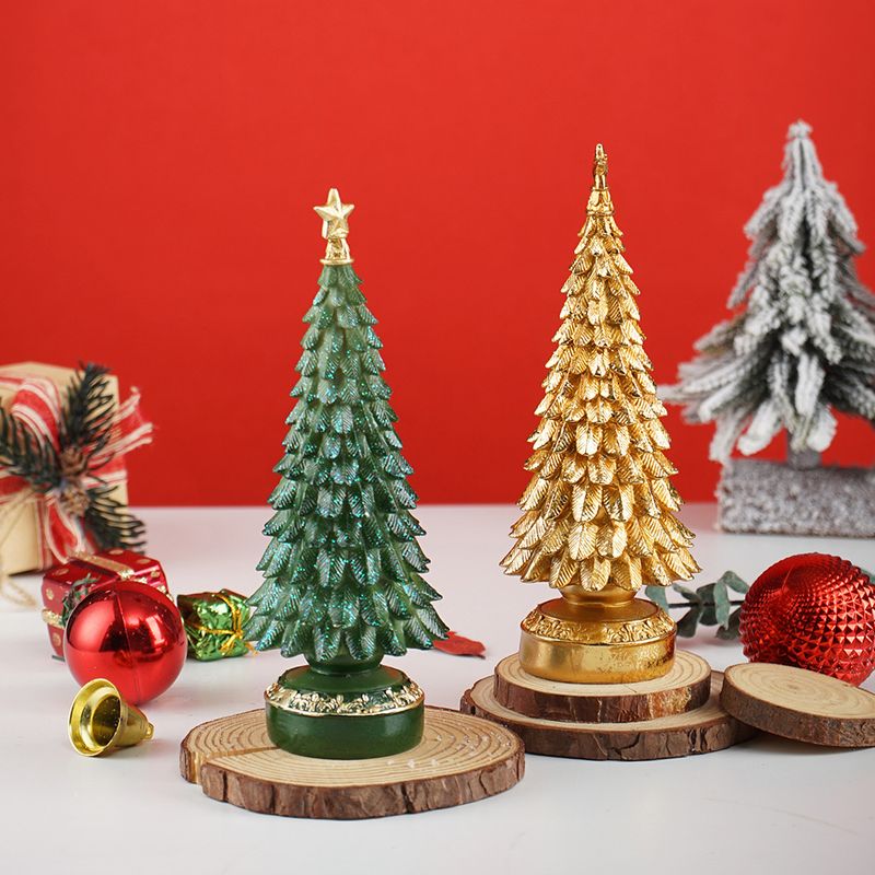 New Small Tree Resin Crafts Ornaments Home Desktop Scene Christmas Decorations_voghion.com