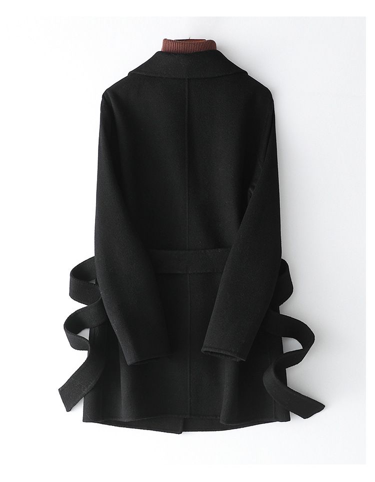 Dameskleding Dream Recall Dubbelzijdige wollen jas voor dames – kort en elegant voor kleine posturen_voghion.com