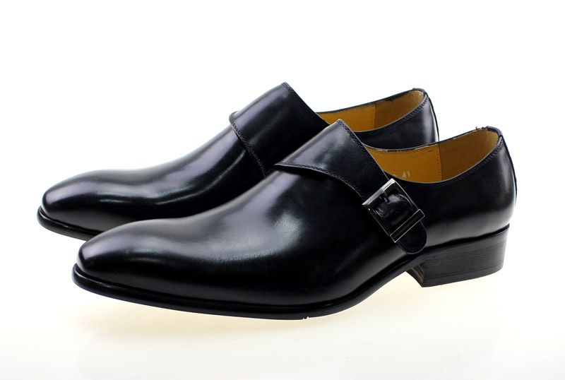 Spisse enkeltknapps business casual menns skinnsko skinnkjolesko for menn_voghion.com